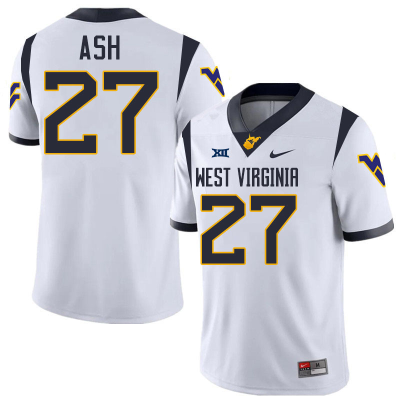 Clay Ash WVU Jersey,West Virginia Mountaineers #27 Clay Ash Jersey Youth College-White